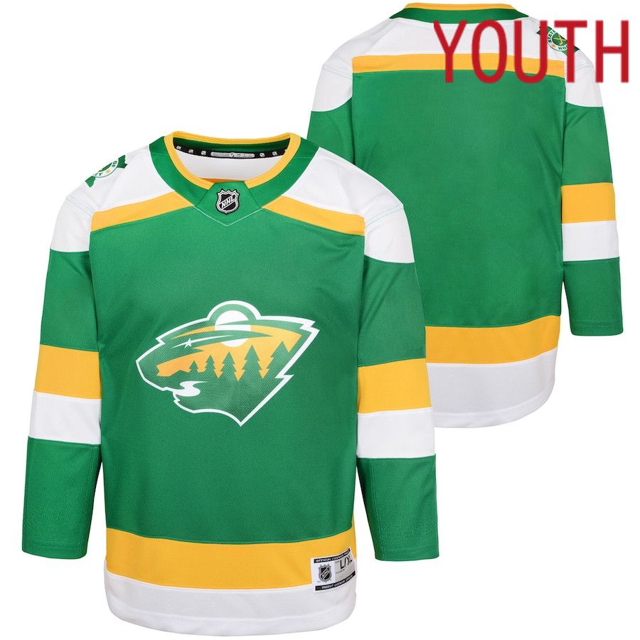 Youth Minnesota Wild Green 2023-24 Alternate Replica NHL Jersey->minnesota wild->NHL Jersey